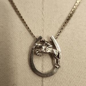 Vintage Showjumping Equestrian Pendant